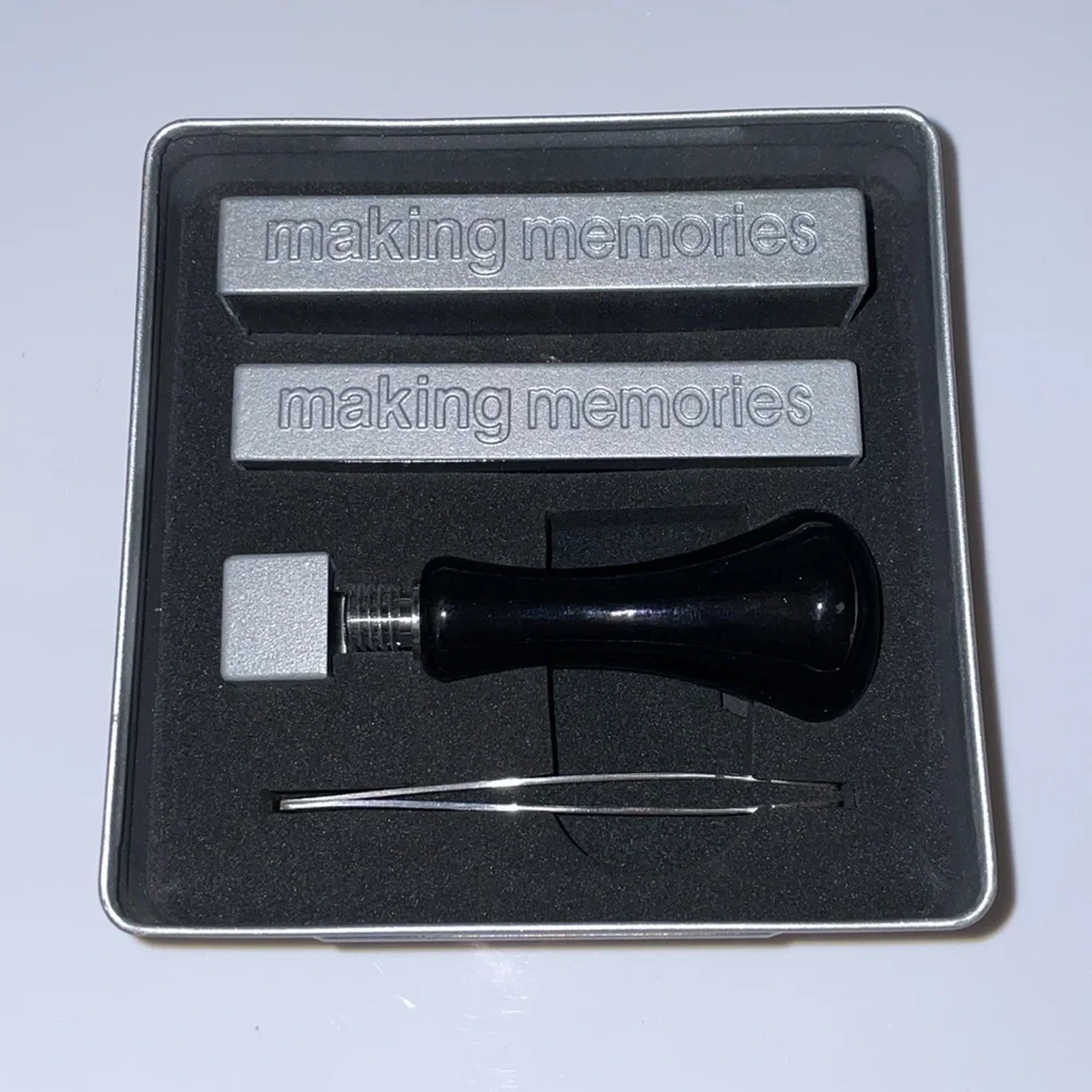NIB Silver & Black stamping kit. Making memories.